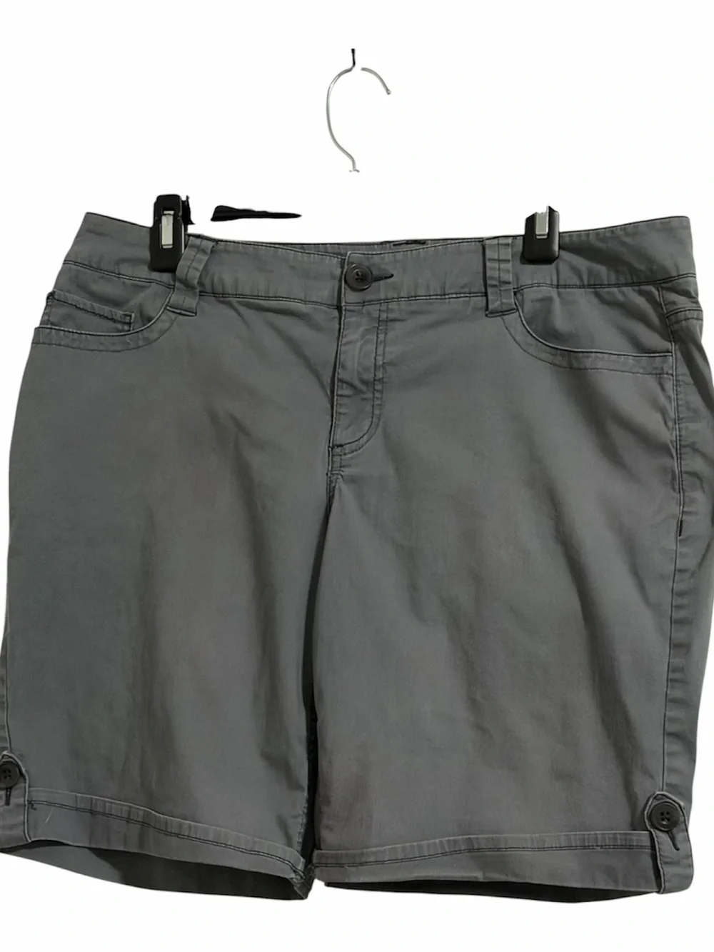 Sonoma Charcoal Gray Mid-Rise Bermuda Shorts - 14